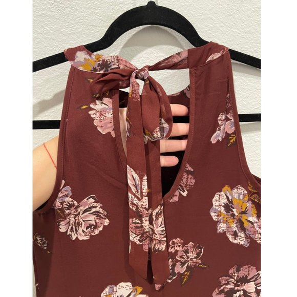 MAURICES Burgundy Floral Mini Dress - Picture 6 of 7
